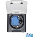 Inbouwdoos design 2014 wit, 230V, 12V, sat.