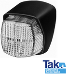 Hella Breedtelicht Vierkant/Taps Opbouw Wit Onderplaat Zwart