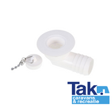 Afvoerplug Haaks 25mm Compleet.