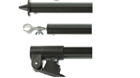 Camping Carbon/Glasfiber Stormstok met puntdop 28/25mm 180-260 cm.