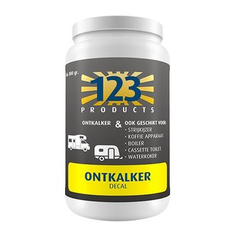 123 Ontkalker pot 800 gram.