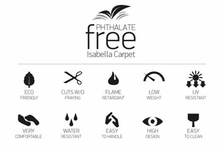 Isabella voortent Carpet Flint 2.5x7mtr.