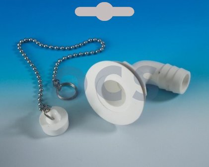 Afvoerplug Haaks 25mm Compleet.