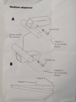 Doublelock wielklem adapterset 2 voor lichtmetalen velgen.