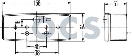 Hella Achterlicht Rem/ Knipper Opbouw Links