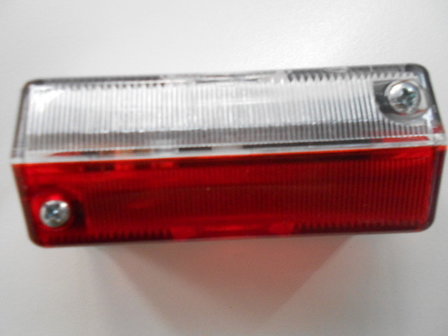 Breedtelicht rood/wit 92x43mm Hella