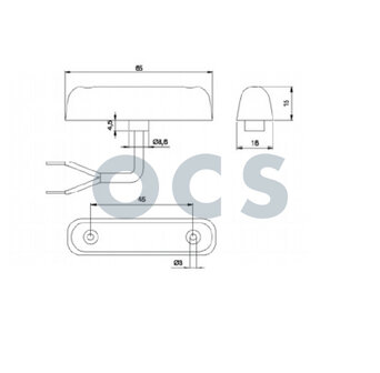 Jokon Breedtelicht LED PL24-2 Rechthoekig Opbouw Wit