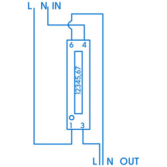 BBA kWh meter met behuizing 40A DIN-rail (1x)