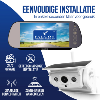 Falcon Achteruitrijcamera + Digitale Spiegel