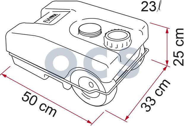 Fiamma Vuilwatertank 23 liter.