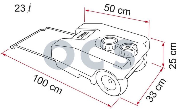 Fiamma Vuilwatertank 23 liter.