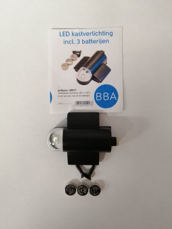 Kastverlichting LED incl. 3 batterijen.