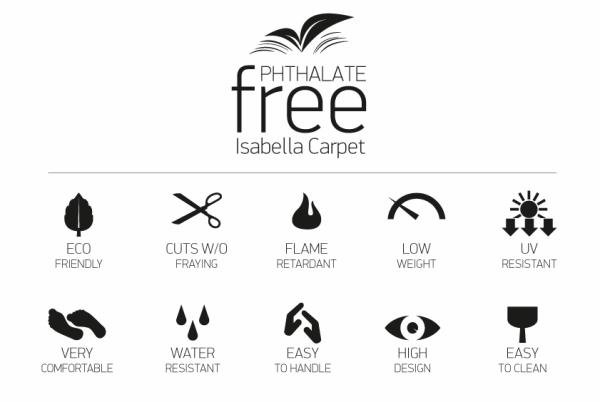 Isabella voortent Carpet Flint 2.5x6.5mtr.