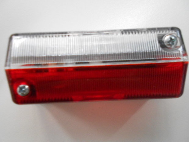 Breedtelicht rood/wit 92x43mm Hella