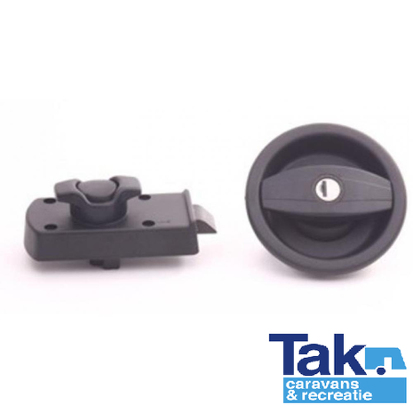 Deurslot Oberholz zwart 30-35mm links