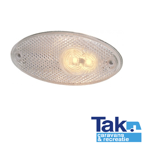 Hella Breedtelicht LED met Reflector Ovaal Opbouw Wit