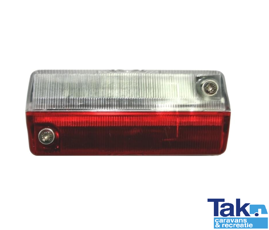 Breedtelicht rood/wit 92x43mm Hella