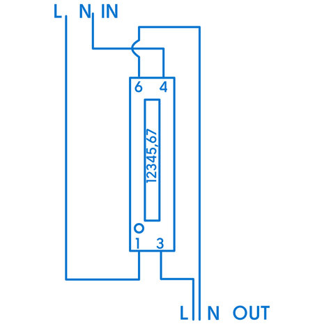 BBA kWh meter met behuizing 40A DIN-rail (1x)