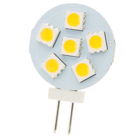 G4 10-30VDC 1.2W 3000K 87lm LED6 2pins (2x)