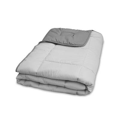 Walra Travel Dekbed (140x200) lichtgrijs/antraciet