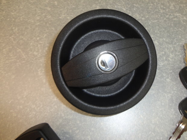 Deurslot Oberholz zwart 30-35mm links