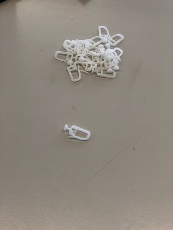 Gordijnrunner nylon 20 stuks.