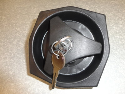 caravan deurslot zwart Rond, rechts draaiend gat 93 mm