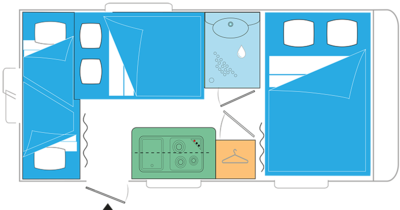 Caravelair Alba Family 426 met stapelbed model 2020